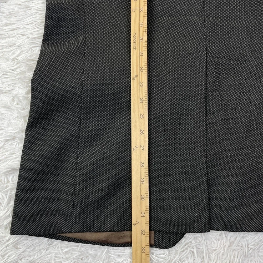 VTG Chaps Ralph Lauren Jacket Mens 42 Tall Brown Houndstooth Wool 3 Button‎ Coat